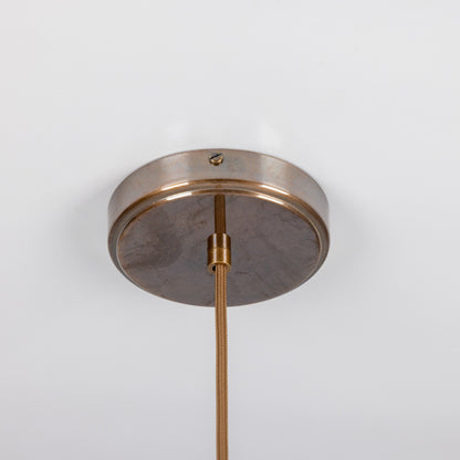 Nahla Reeded Glass and Brass Pendant Clear or Opal 20cm IP20