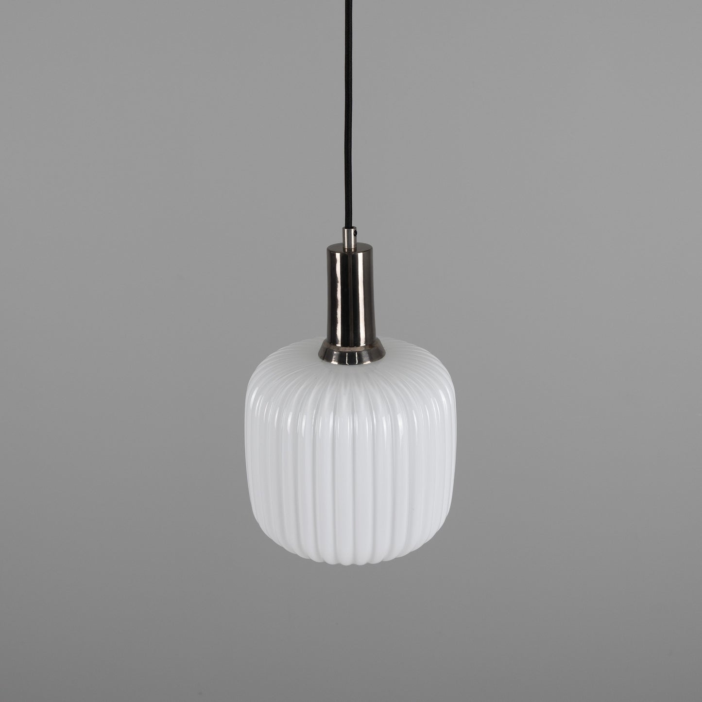 Nahla Reeded Glass and Brass Pendant Clear or Opal 20cm IP20