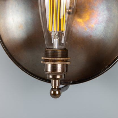 Chulainn Industrial Brass Dish Wall Light 25cm