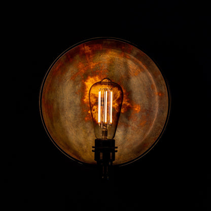 Chulainn Industrial Brass Dish Wall Light 25cm