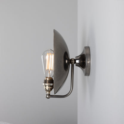 Chulainn Industrial Brass Dish Wall Light 25cm