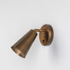 Cashel Adjustable Brass Cone Wall Light 12cm IP20