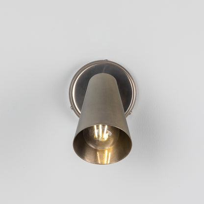 Cashel Adjustable Brass Cone Wall Light 12cm IP20
