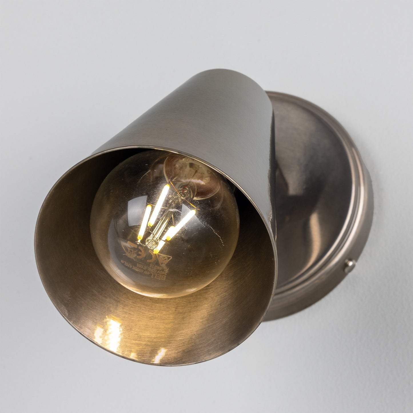 Cashel Adjustable Brass Cone Wall Light 12cm IP20