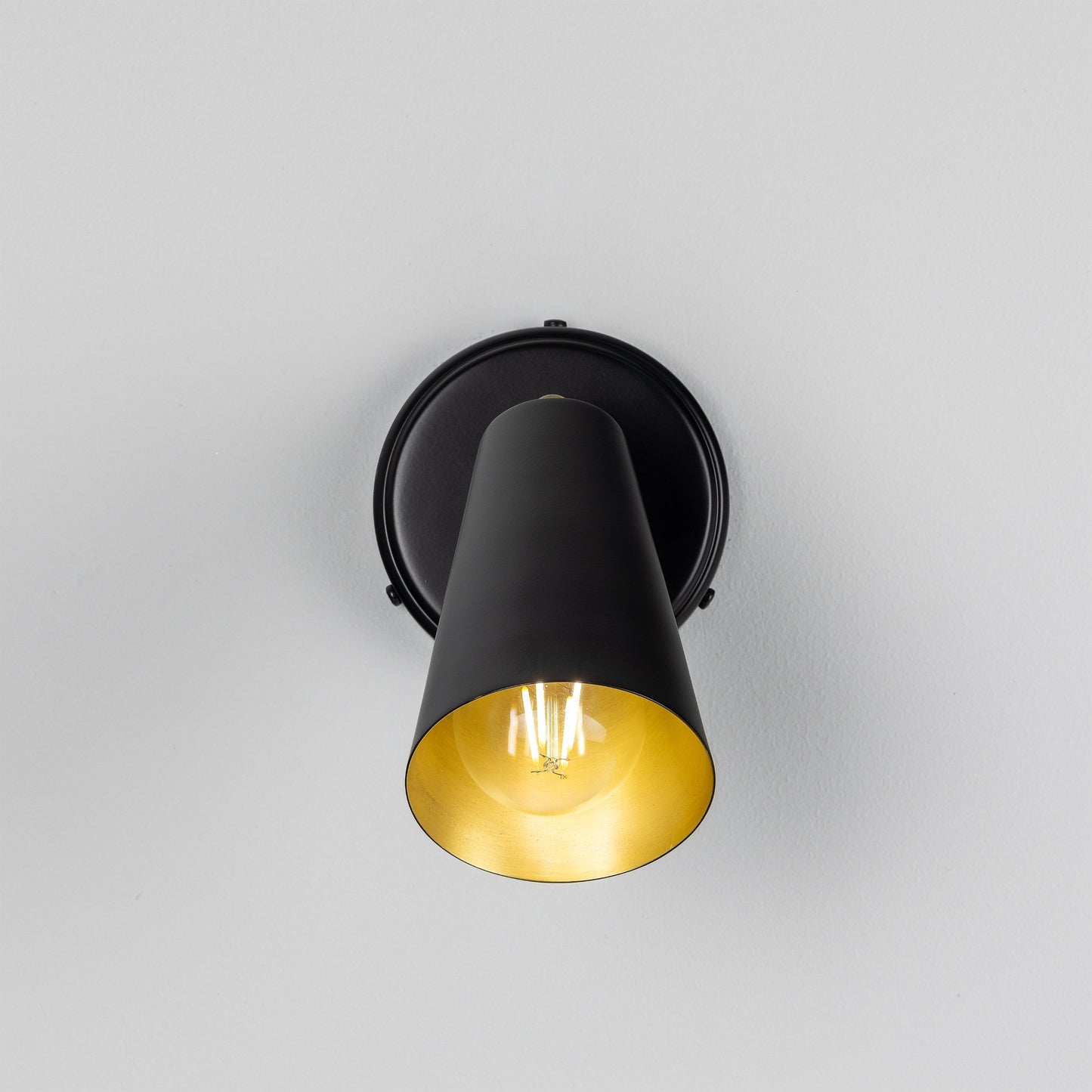 Cashel Adjustable Brass Cone Wall Light 12cm IP20