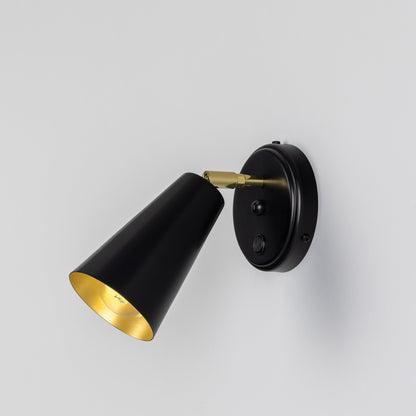 Cashel Adjustable Brass Cone Wall Light 12cm IP20