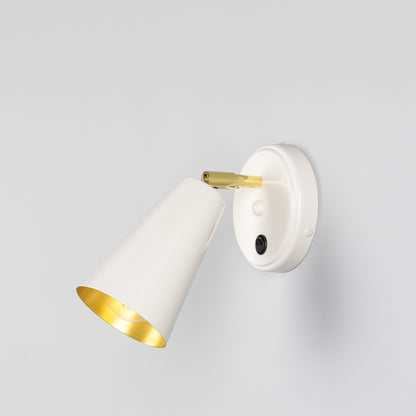 Cashel Adjustable Brass Cone Wall Light 12cm IP20