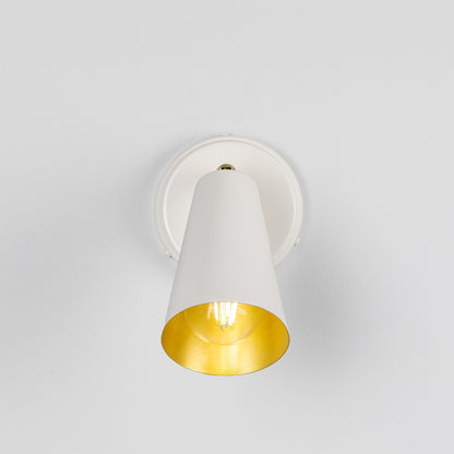 Cashel Adjustable Brass Cone Wall Light 12cm IP20