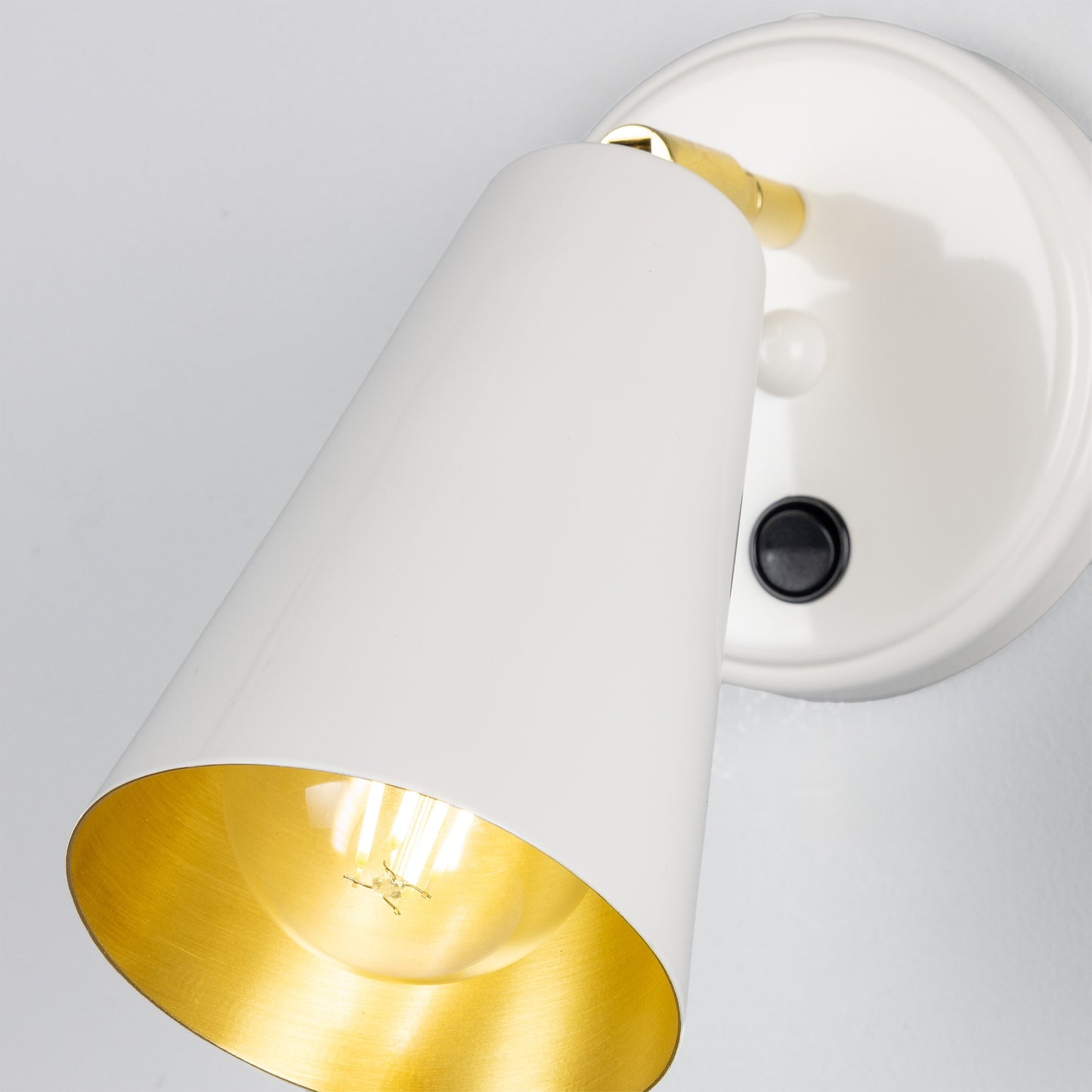 Cashel Adjustable Brass Cone Wall Light 12cm IP20