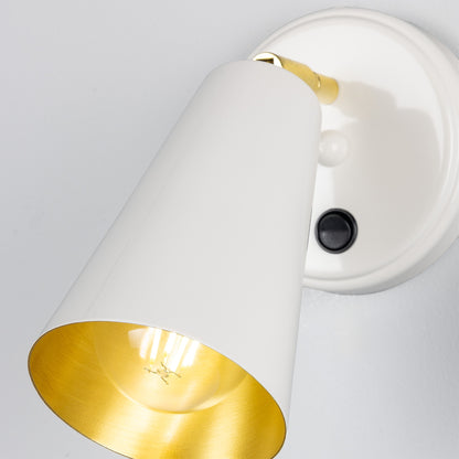 Cashel Adjustable Brass Cone Wall Light 12cm IP20