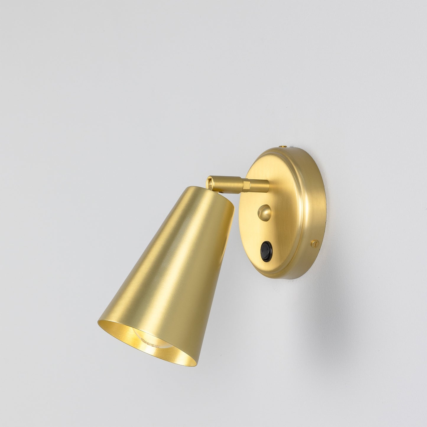 Cashel Adjustable Brass Cone Wall Light 12cm IP20