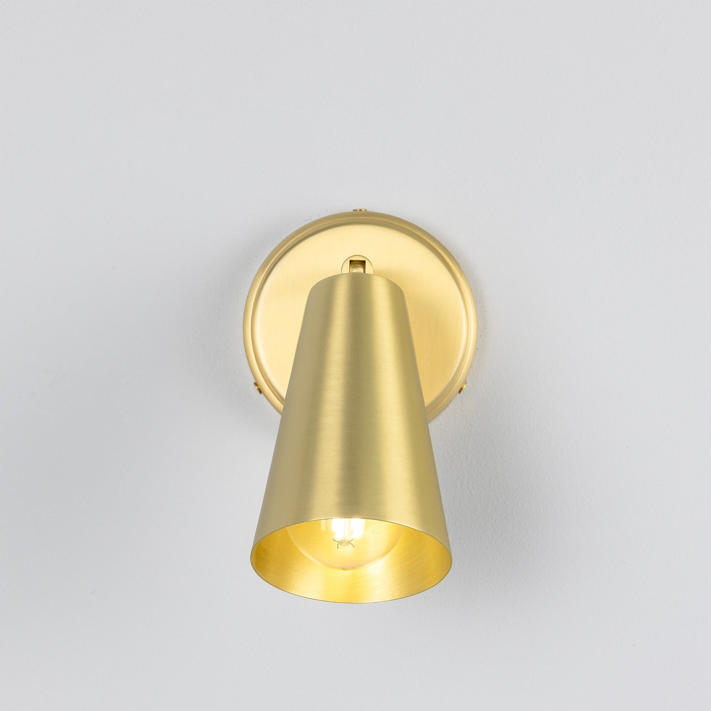 Cashel Adjustable Brass Cone Wall Light 12cm IP20