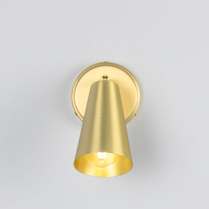 Cashel Adjustable Brass Cone Wall Light 12cm IP20