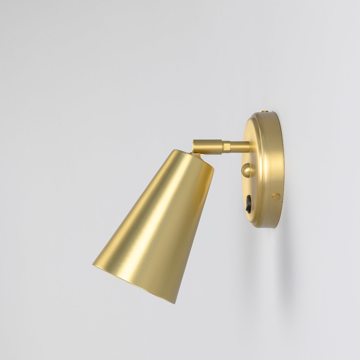 Cashel Adjustable Brass Cone Wall Light 12cm IP20