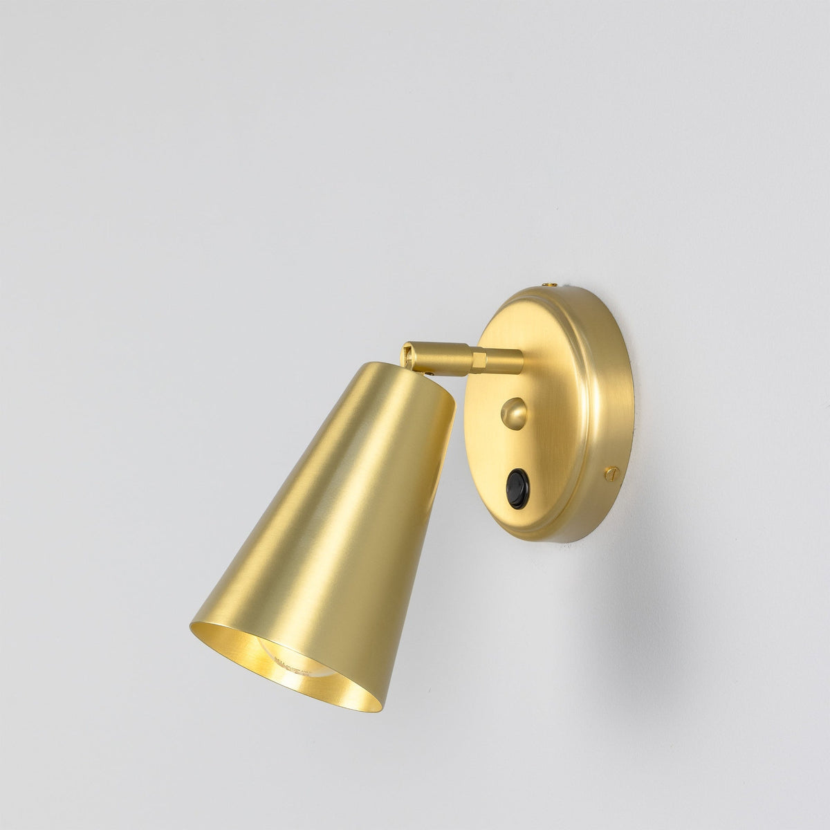 Cashel Adjustable Brass Cone Wall Light 12cm IP20