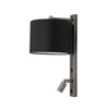 Khumo Wall Light with Fabric Shade and Adjustable Reading Light