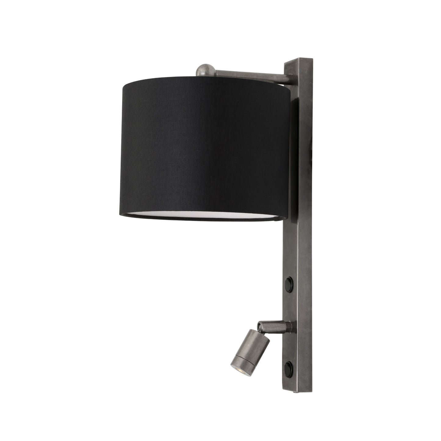 Khumo Wall Light with Fabric Shade and Adjustable Reading Light