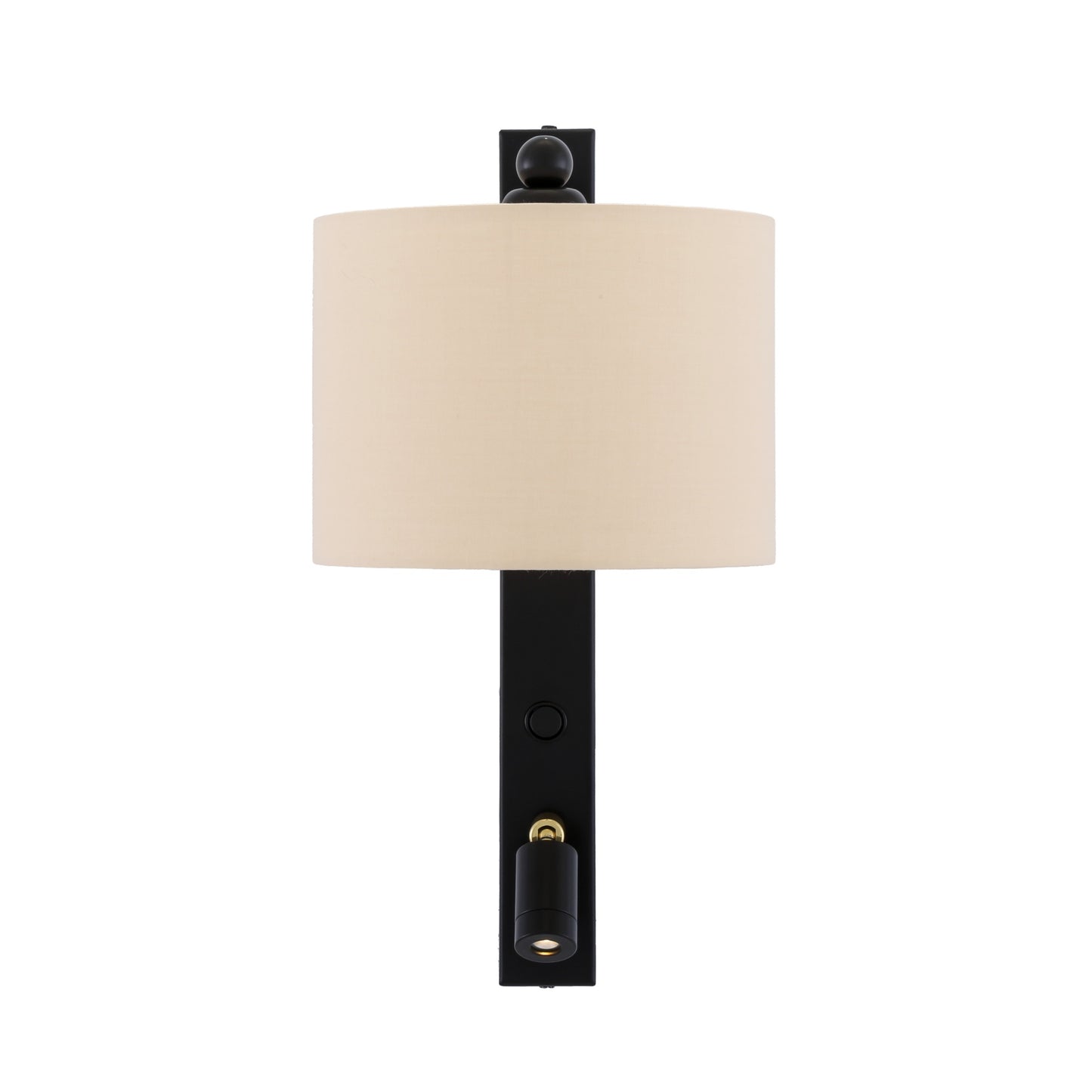 Khumo Wall Light with Fabric Shade and Adjustable Reading Light