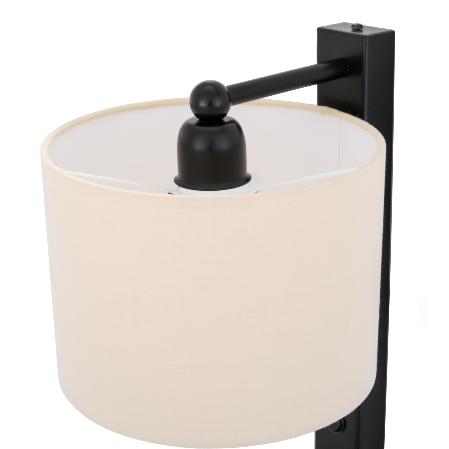 Khumo Wall Light with Fabric Shade and Adjustable Reading Light