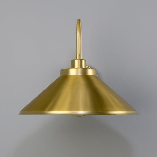 Rio Vintage Brass Swan Neck Wall Light 38cm