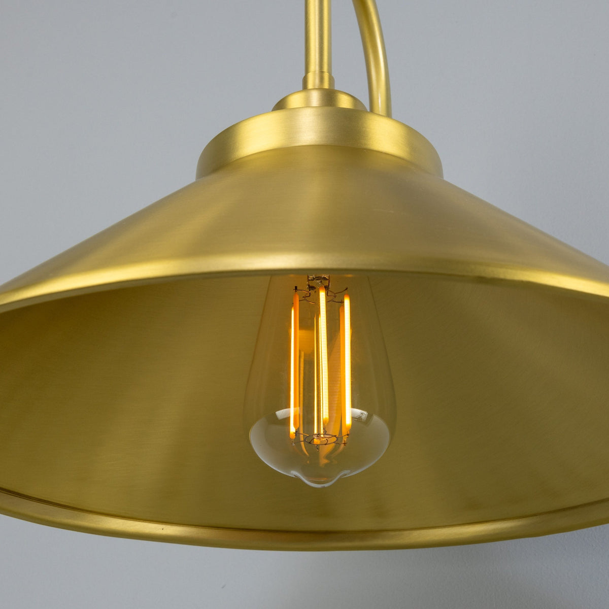 Rio Vintage Brass Swan Neck Wall Light 38cm