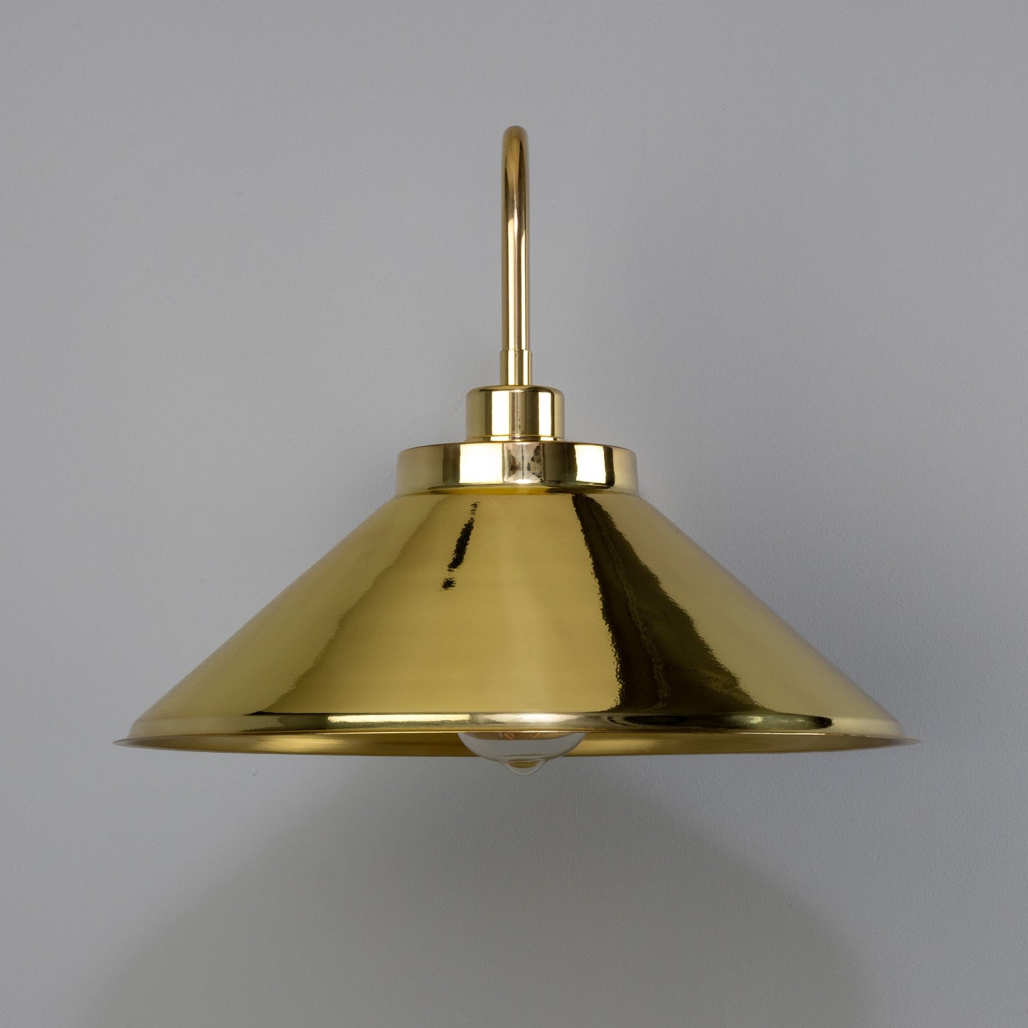 Rio Vintage Brass Swan Neck Wall Light 38cm