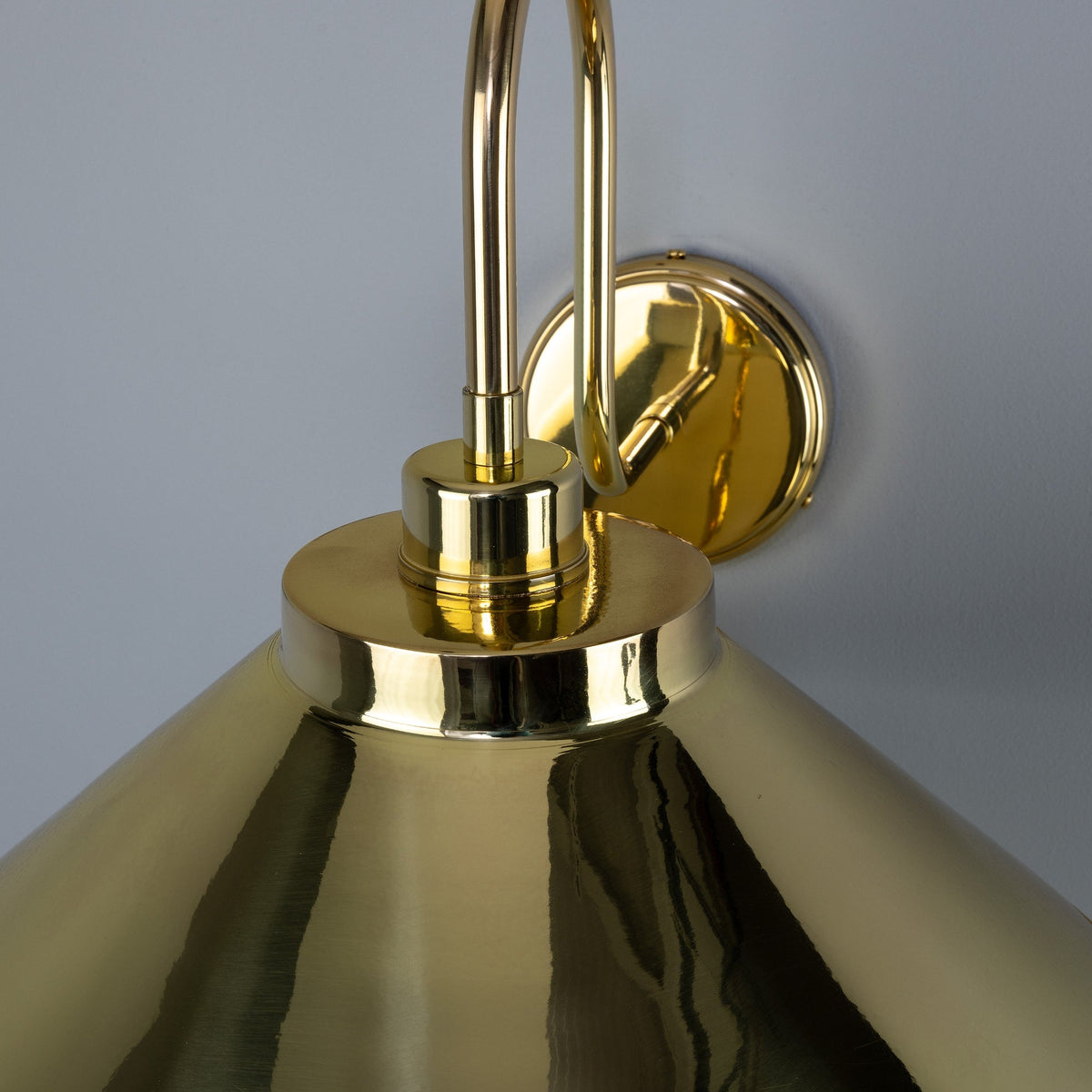 Rio Vintage Brass Swan Neck Wall Light 38cm