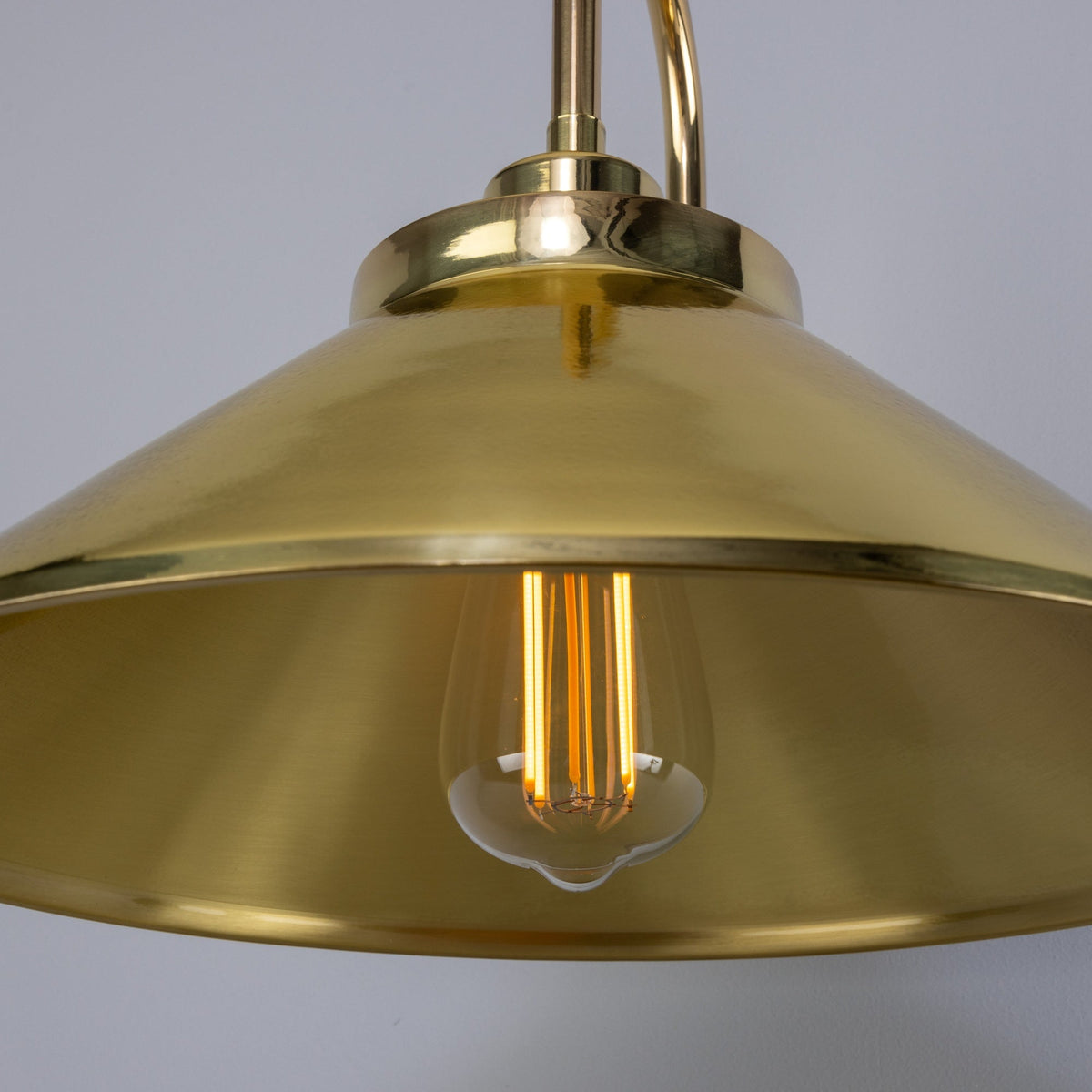 Rio Vintage Brass Swan Neck Wall Light 38cm