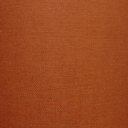 Ribbed Chrome Table Lamp with Rust Orange Shade