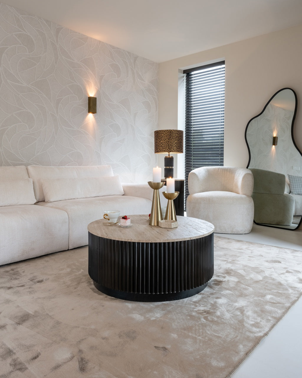 Aldon Black Metal Mirror