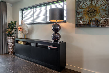 Oakura 3-Door Sideboard Black