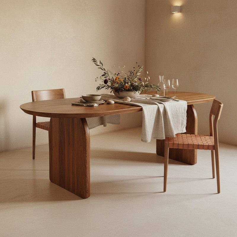 Bullnose dining table  (Closed Base)