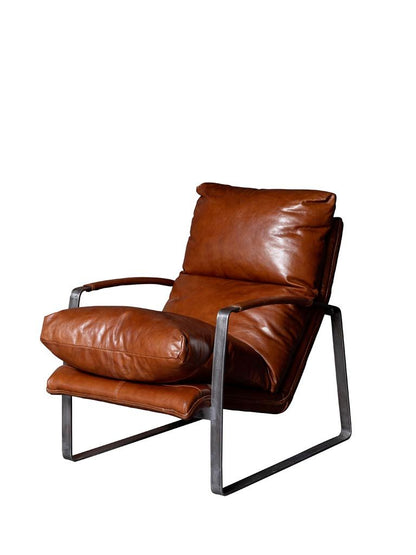 Homy Brown Leather Armchair