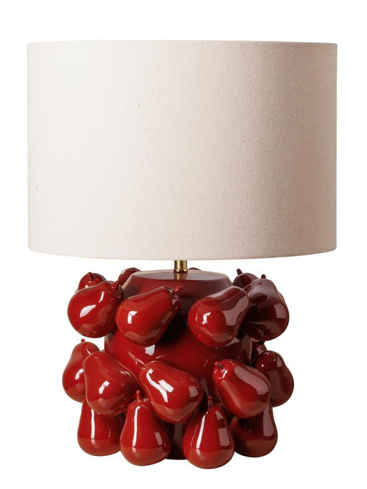 Pear Table Lamp - Ceramic & Linen