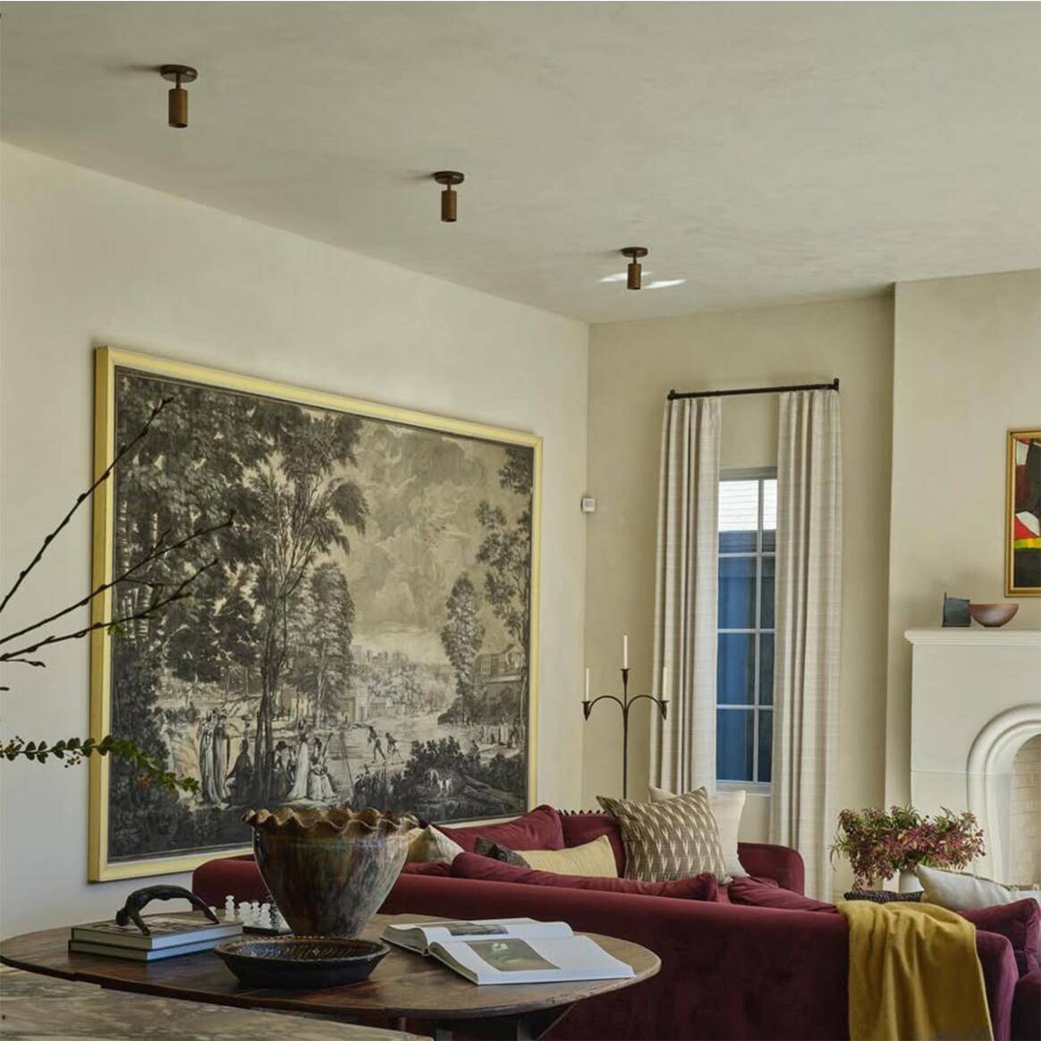 Evanston Directional Brass Ceiling Spotlight 8.5cm IP20