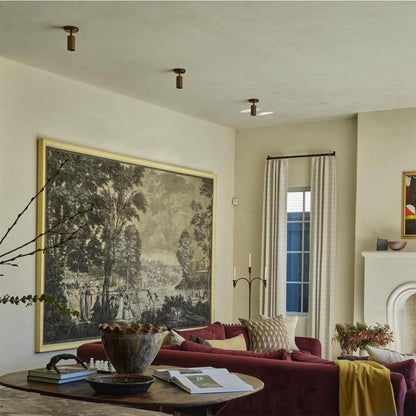 Evanston Directional Brass Ceiling Spotlight 8.5cm IP20