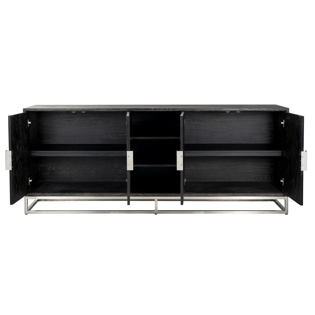 Blackbone 4 Door Sideboard Silver