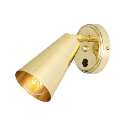 Cashel Adjustable Brass Cone Wall Light 12cm IP20