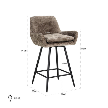 Linsey Khaki Bar Stool (Set of 2)
