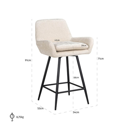 Linsey Khaki Bar Stool (Set of 2)