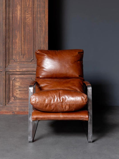 Homy Brown Leather Armchair