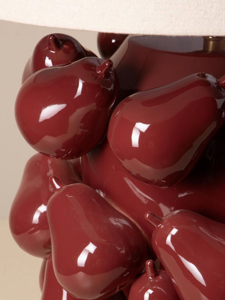 Pear Table Lamp - Ceramic & Linen