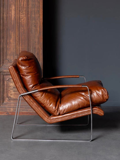 Homy Brown Leather Armchair