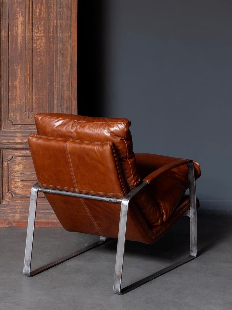 Homy Brown Leather Armchair