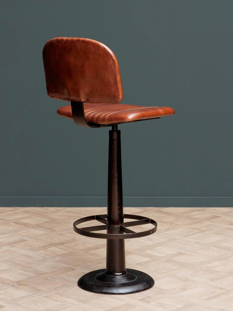 Cleveland Leather Bar Stool