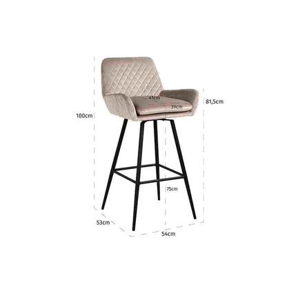 Linsey Khaki Bar Stool (Set of 2)