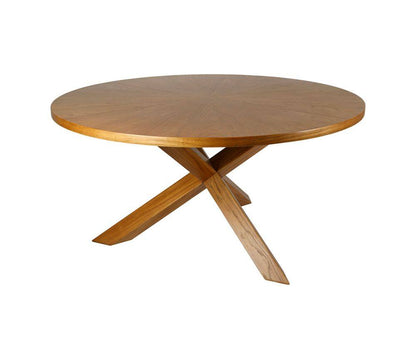 Round Lofte Table Natural Elm Wood