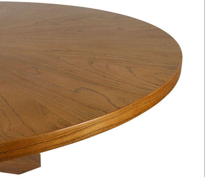 Round Lofte Table Natural Elm Wood