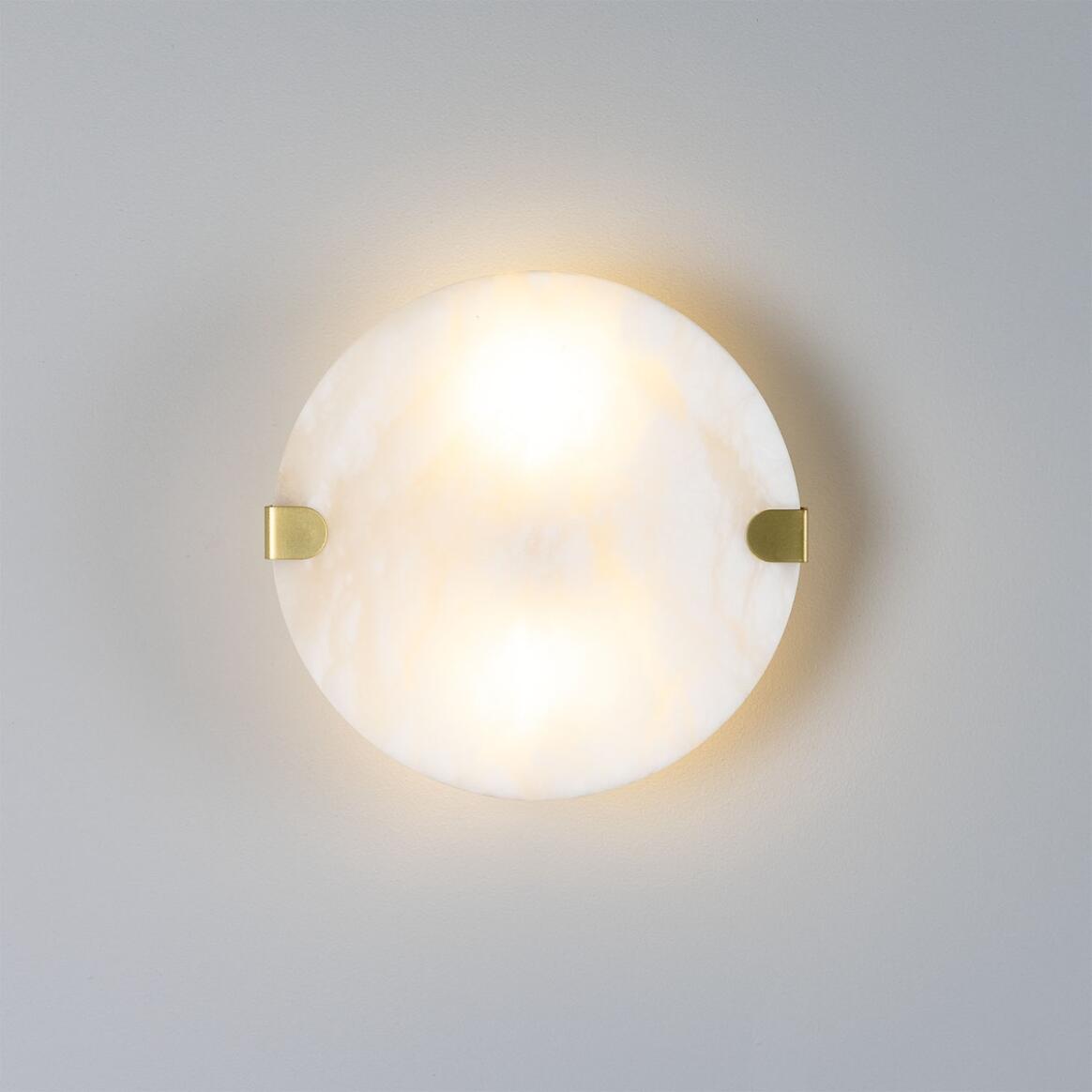 Dundee Circular Alabaster Wall Light