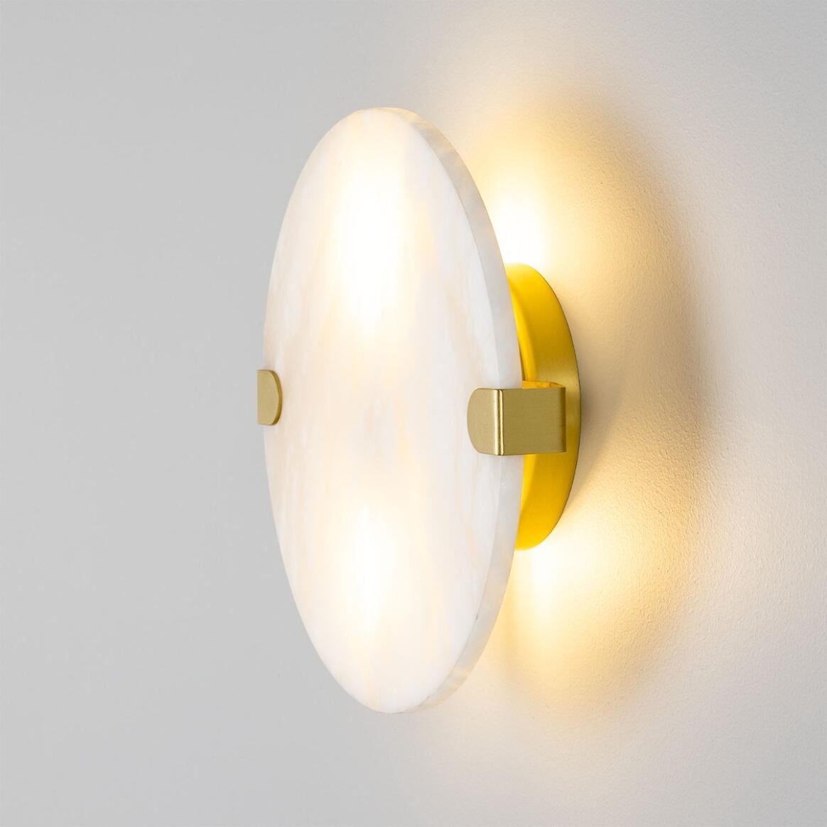 Dundee Circular Alabaster Wall Light